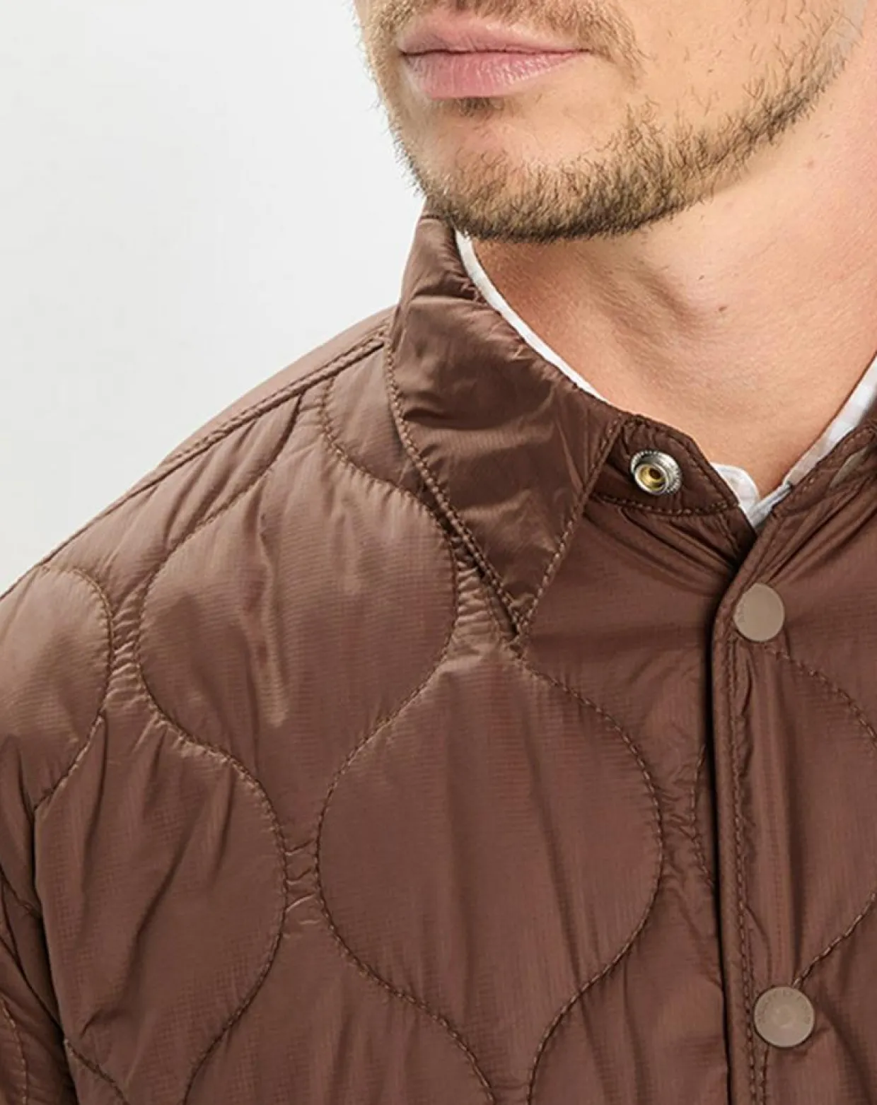 Veste Quilt double zip marron-Marc O'Polo
