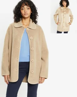 Femme Lou Andrea Vestes, Blousons^Veste réversible en Fausse Fourrure 309 Mont sabbia