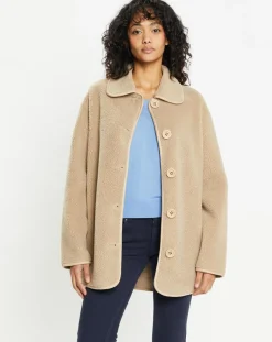 Femme Lou Andrea Vestes, Blousons^Veste réversible en Fausse Fourrure 309 Mont sabbia