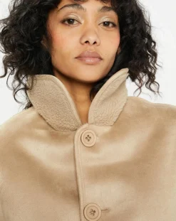 Femme Lou Andrea Vestes, Blousons^Veste réversible en Fausse Fourrure 309 Mont sabbia