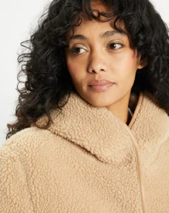 Veste réversible en Fausse Fourrure 358 Mont light camel-Lou Andrea