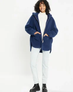 Veste réversible en Fausse Fourrure 315 Mont indigo-Lou Andrea New