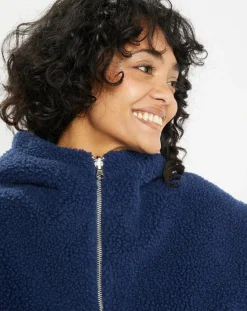 Veste réversible en Fausse Fourrure 315 Mont indigo-Lou Andrea New