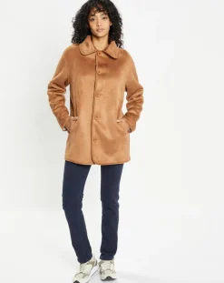 Femme Lou Andrea Vestes, Blousons^Veste réversible en Fausse Fourrure 309 Mont cannela white