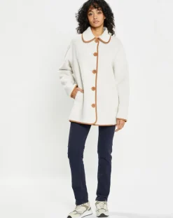 Femme Lou Andrea Vestes, Blousons^Veste réversible en Fausse Fourrure 309 Mont cannela white