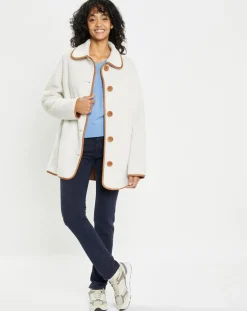 Femme Lou Andrea Vestes, Blousons^Veste réversible en Fausse Fourrure 309 Mont cannela white