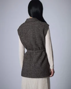Femme Manoush Vestes, Blousons^Veste sans manches en Laine mélangée Raymonde chocolat