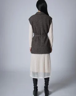 Femme Manoush Vestes, Blousons^Veste sans manches en Laine mélangée Raymonde chocolat