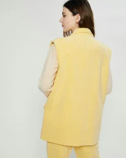 Veste sans manches en éponge Terry Cloth jaune-Nina ricci