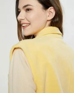 Veste sans manches en éponge Terry Cloth jaune-Nina ricci