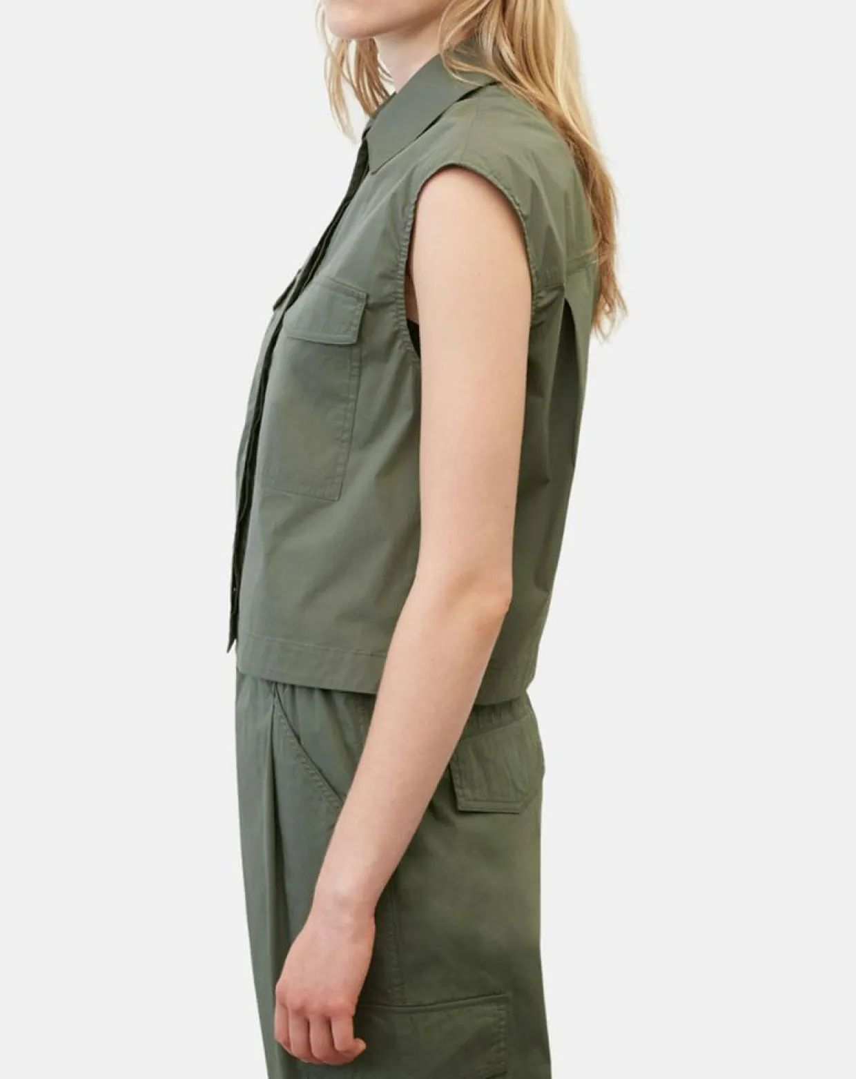 Femme Marc O'Polo Vestes, Blousons^Veste sans manches Mini Explore kaki