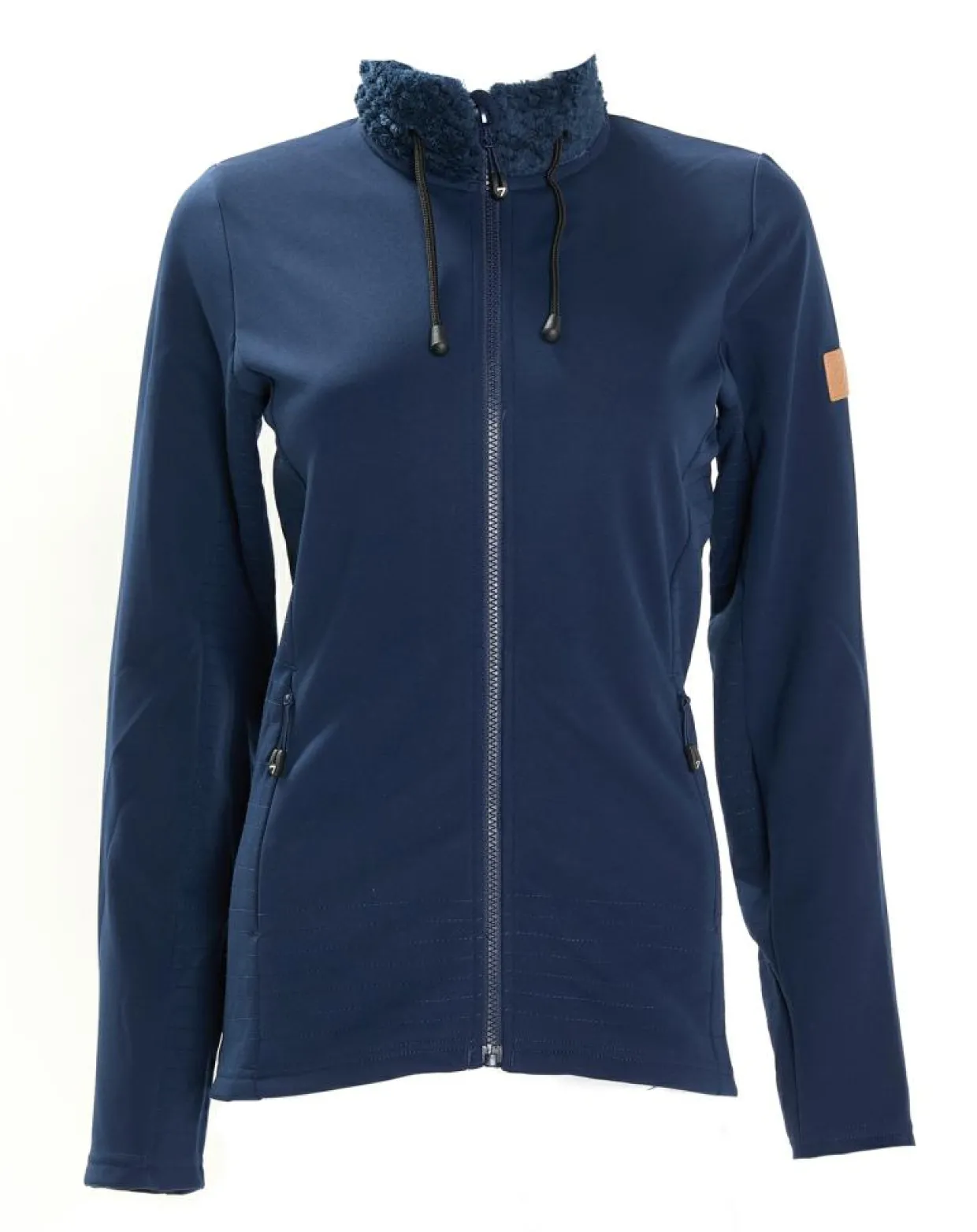 Veste seconde couche Stretch Lechaud fausse fourrure bleue-Degré 7 Discount