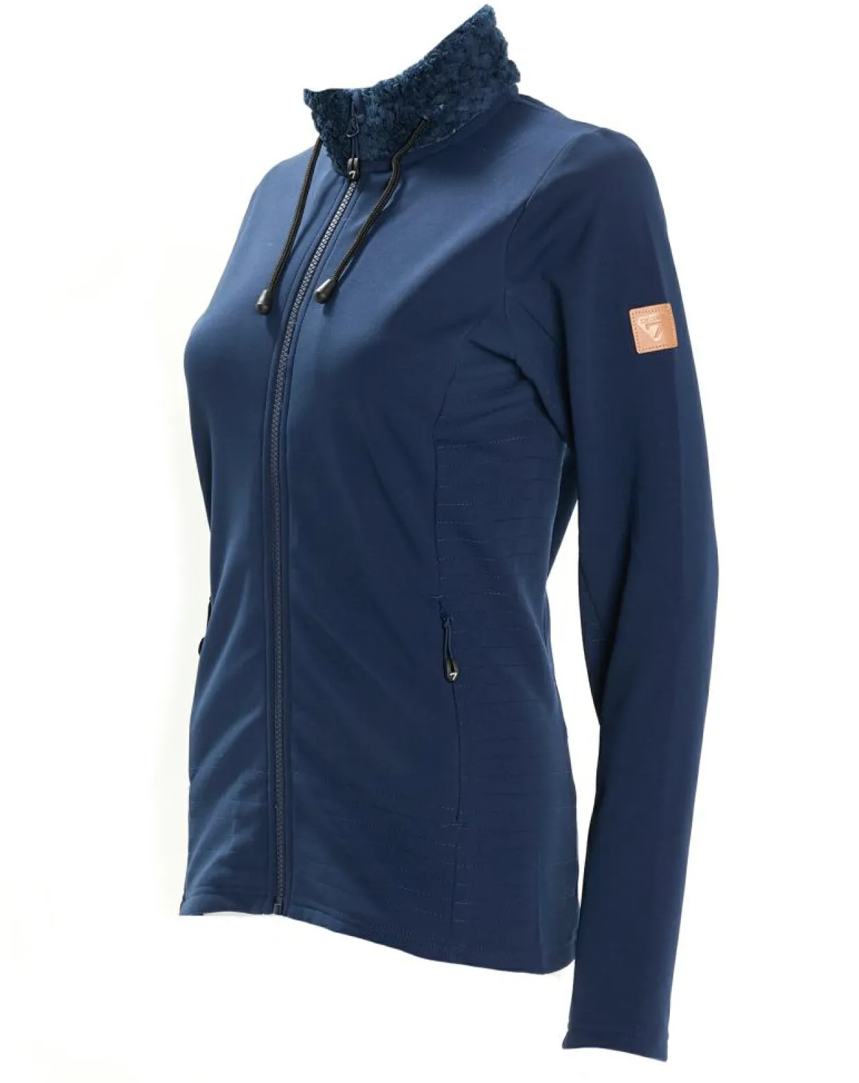 Veste seconde couche Stretch Lechaud fausse fourrure bleue-Degré 7 Discount