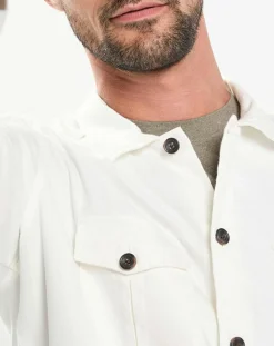 Veste Surchemise en Lin mélangé blanche-Hackett London Online