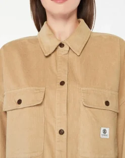 Femme Element Vestes, Blousons^Veste surchemise en Velours milleraies Manitoba Cord beige foncé
