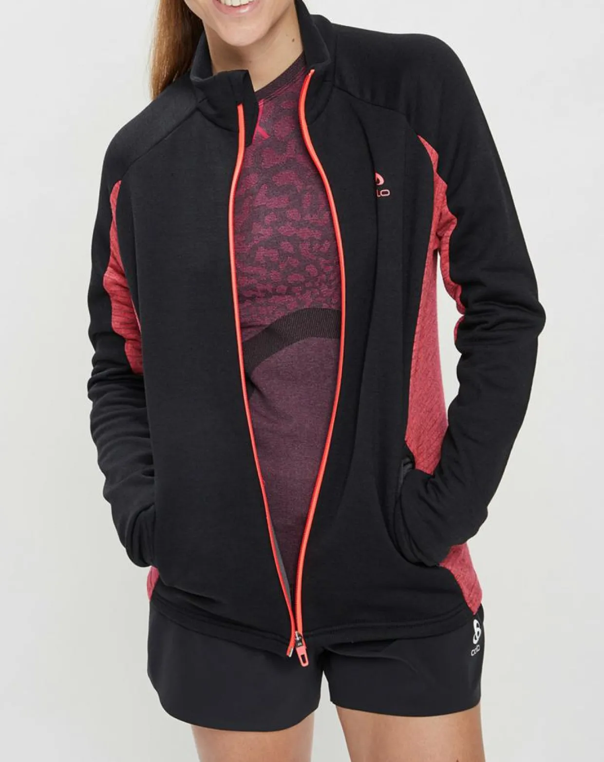 Veste technique Sport Tech noir/rose-Odlo Clearance