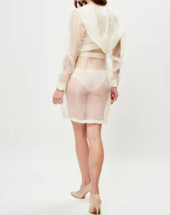 Femme La Perla Vestes, Blousons^Veste transparente Esprit d'Atelier en Soie écrue