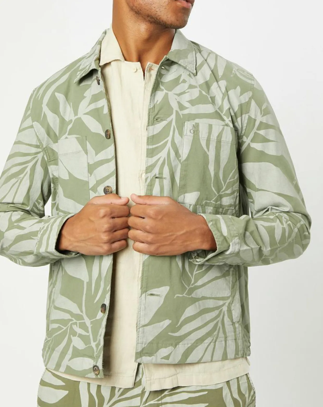 Homme Marc O'Polo Vestes, Blousons^Veste Trucker Coton Bio kaki clair