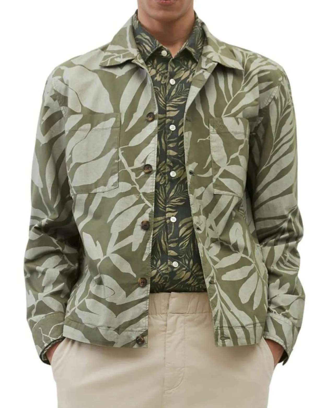 Homme Marc O'Polo Vestes, Blousons^Veste Trucker Coton Bio kaki clair