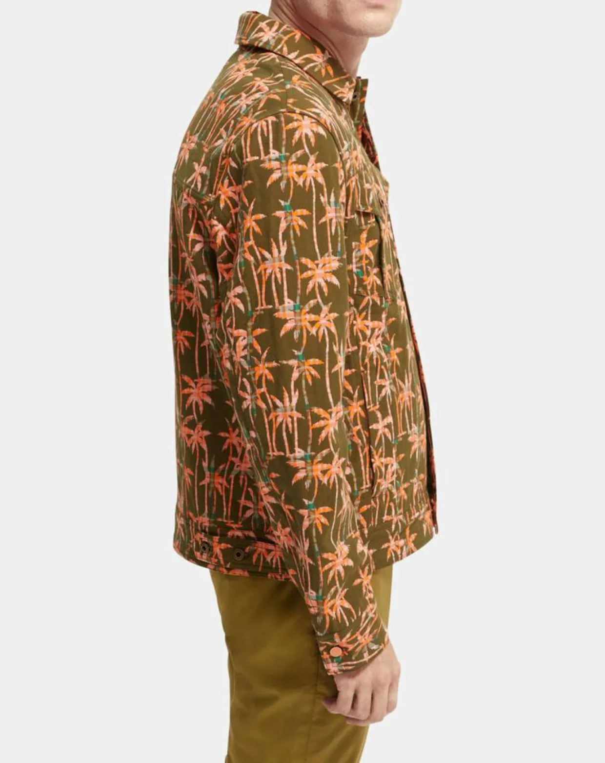 Homme Scotch & Soda Vestes, Blousons^Veste Trucker imprimée kaki/orange