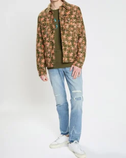Homme Scotch & Soda Vestes, Blousons^Veste Trucker imprimée kaki/orange