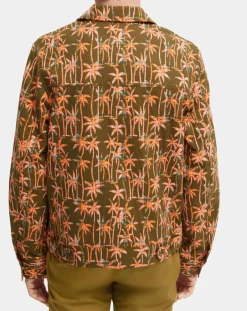 Homme Scotch & Soda Vestes, Blousons^Veste Trucker imprimée kaki/orange