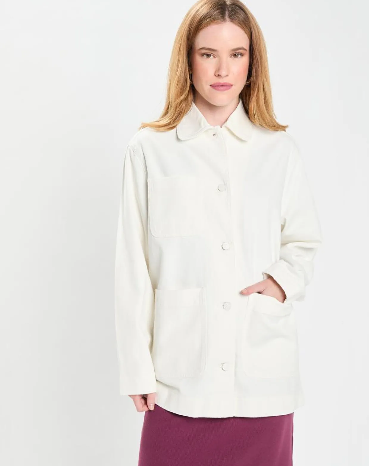 Veste Twill Coton Loom écrue-Galeries Lafayette