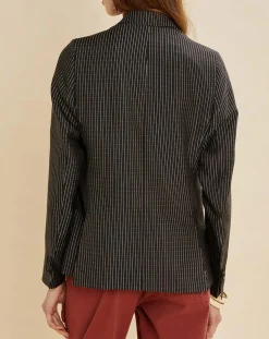 Veste Umami rayée noire-Chloé Stora Discount