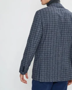 Veste Vichy tricolore bleu/gris-Hackett London