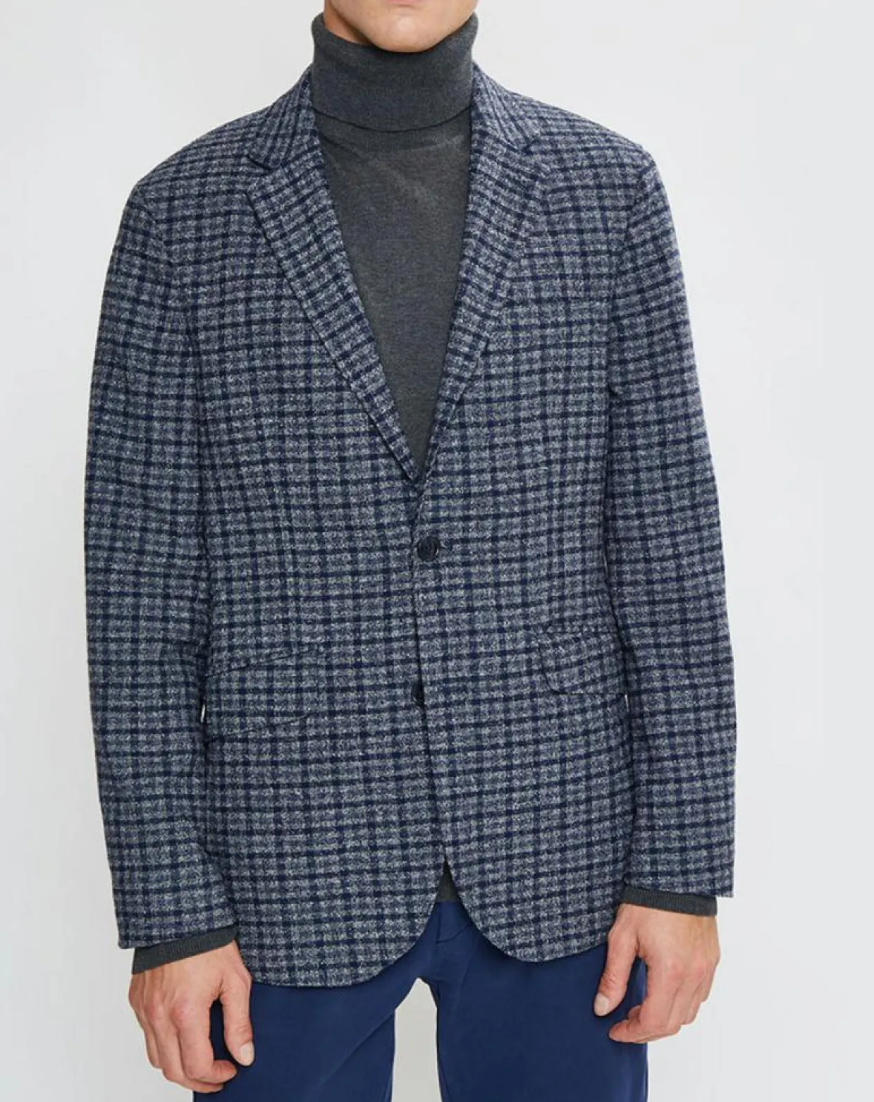 Veste Vichy tricolore bleu/gris-Hackett London