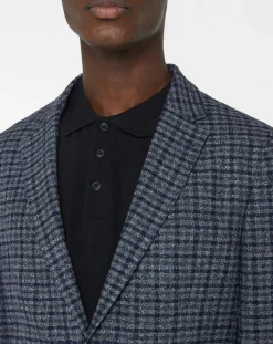 Veste Vichy tricolore bleu/gris-Hackett London
