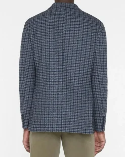 Veste Vichy tricolore bleu/gris-Hackett London