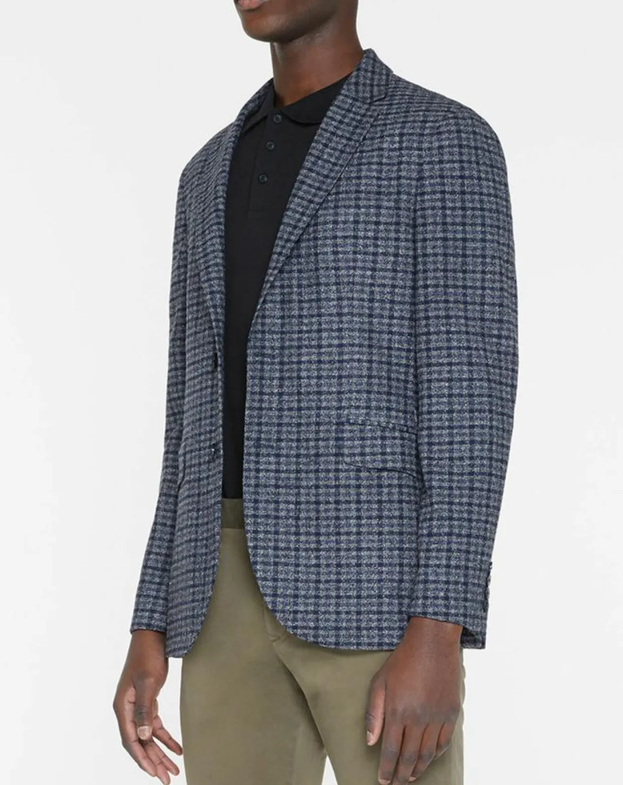 Veste Vichy tricolore bleu/gris-Hackett London