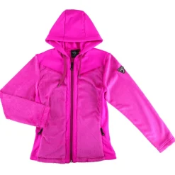 Enfant Degré 7 Fille^Veste zippée bi-matières Snorkies rose ultra
